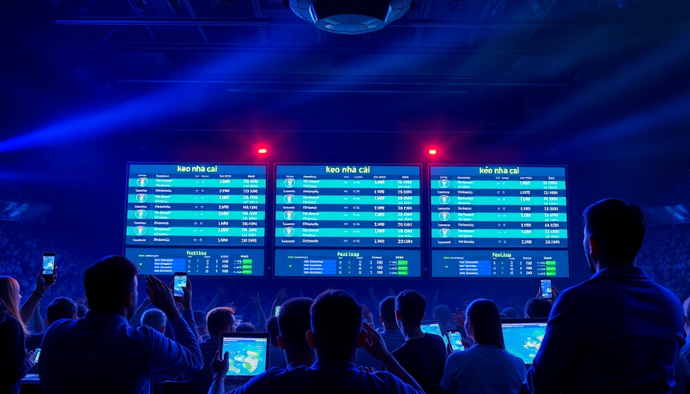 Real-time keo nha cai betting interface showcasing exciting football odds and a dynamic sports atmosphere.