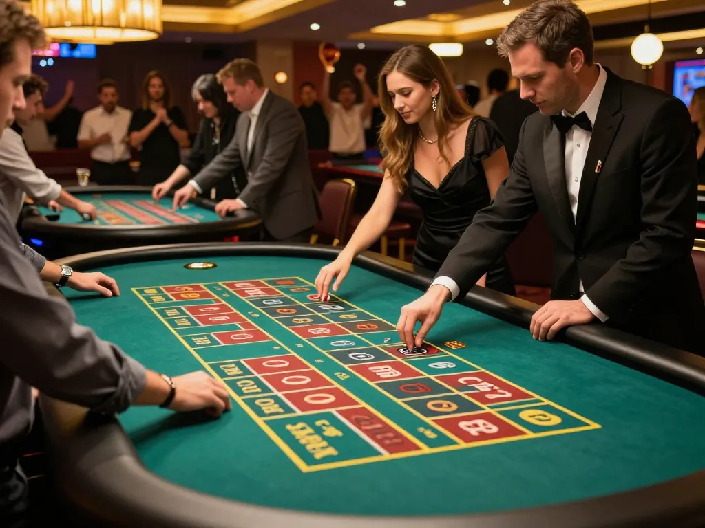 Players engaged in thrilling roulette gameplay at Hi88, showcasing the excitement of live casino action.