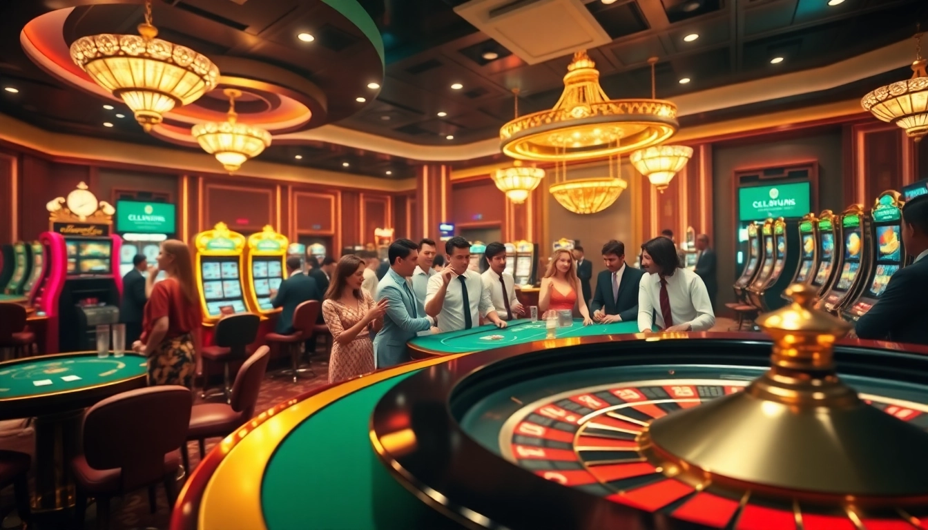 Experience the thrill of gambling with KJC, featuring luxurious tables and vibrant online gaming action.