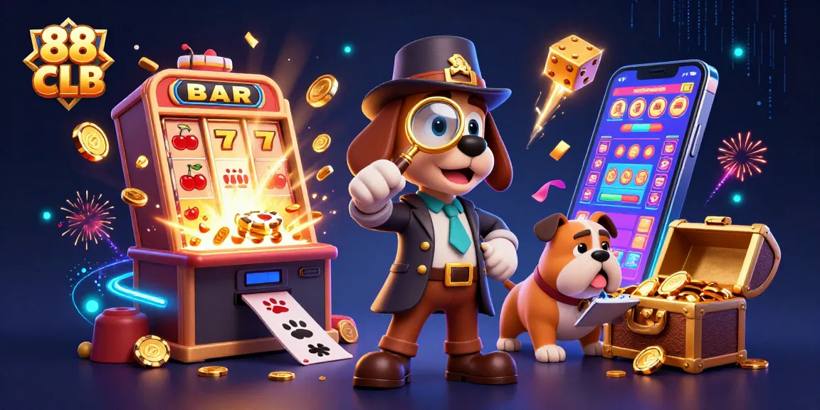 Engage with thrilling gameplay at 88 CLB while uncovering golden poker chip clues in a vibrant casino scene