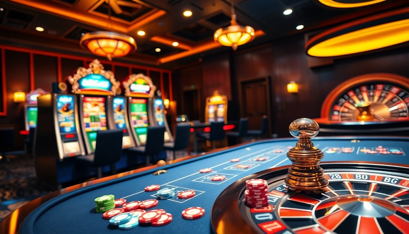 Experience an exciting poker game at lc88's luxurious online casino with vibrant colors and engaging atmosphere.