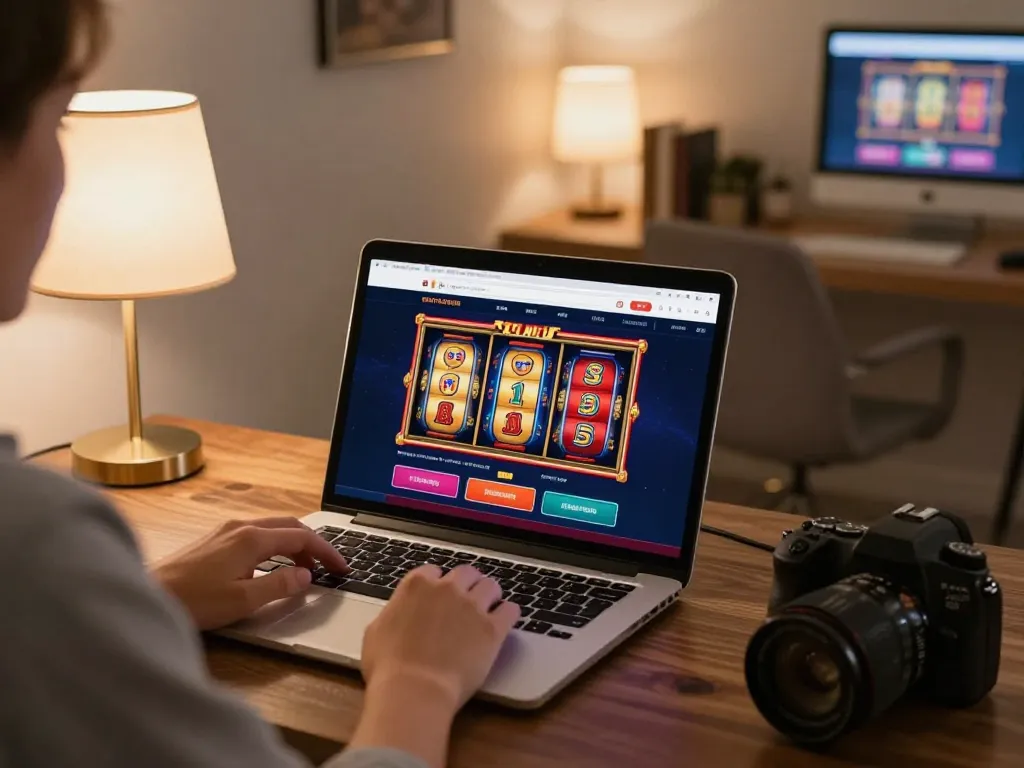 Enjoying a bonus new member 100 offer while playing online slots.
