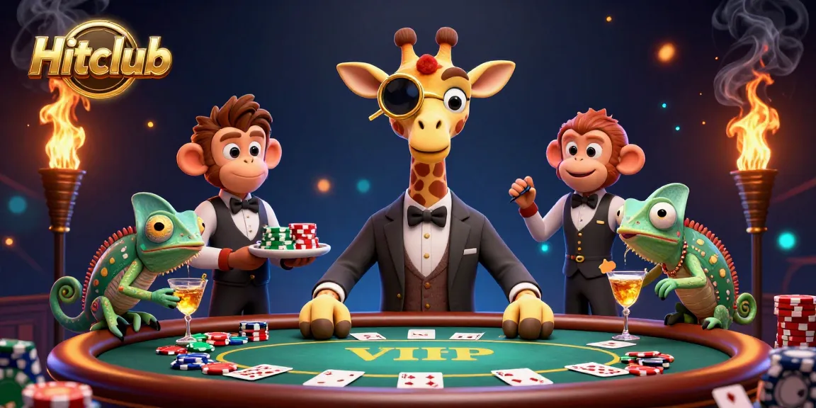 Join the excitement at Hitclub's vibrant casino scene with a high-roller giraffe and more!