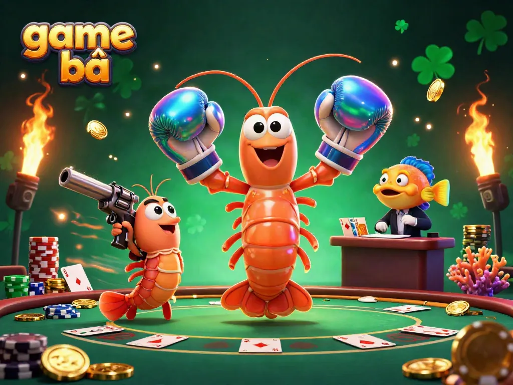 Engage with exciting game bài action featuring vibrant characters in a dynamic casino setting.