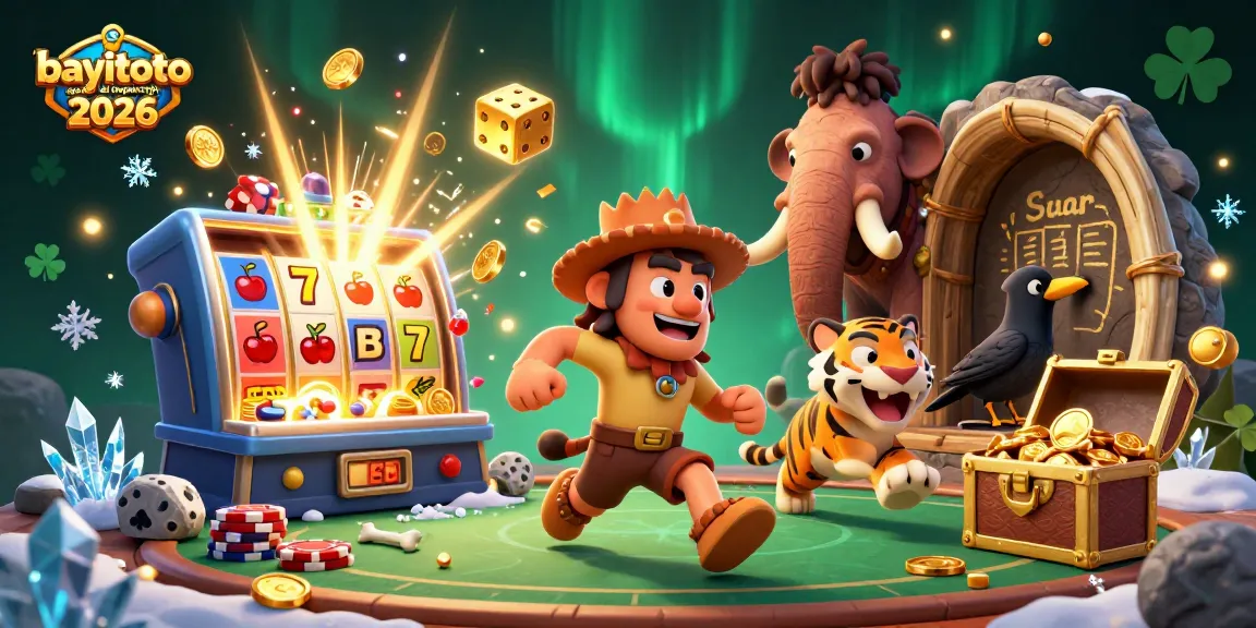 Experience the thrill of bayitoto agen togel terpercaya 2026 in a dynamic, prehistoric casino scene!