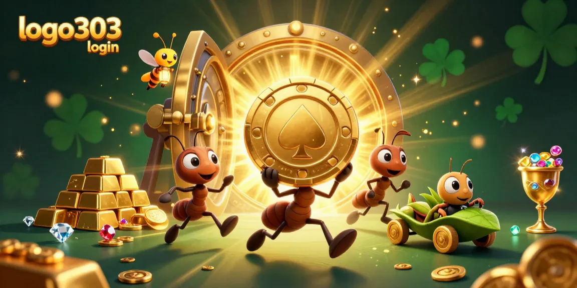 Melakukan login di logo303 untuk memenangkan perjudian dengan simbol chip poker emas yang besar.