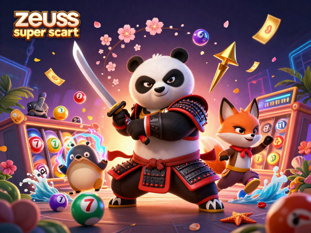 Experience zeus super scatter with fun, interactive slot gameplay and colorful elements in this illustration.