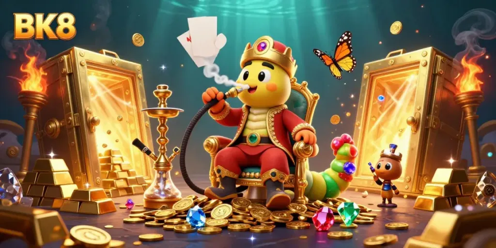 Play casino games like BK8 in a vibrant atmosphere filled with treasures and excitement.
