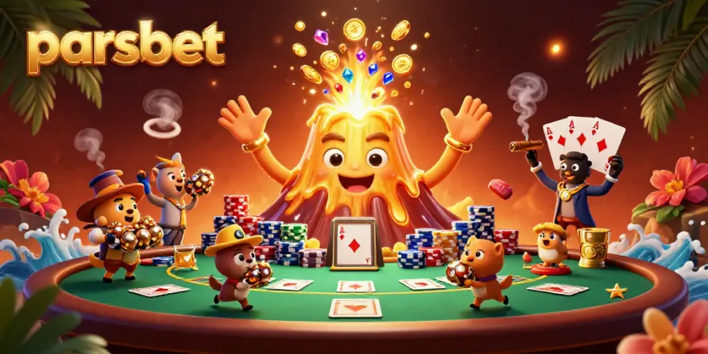 Parsbet ile ilgili canlı casino atmosferini yansıtan detaylı 3D illüstrasyon.