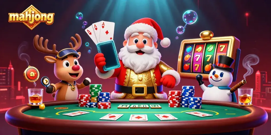 Mainkan Mahjong dengan santai, sambil dikelilingi karakter kasino yang ceria dan elemen permainan yang mengesankan.