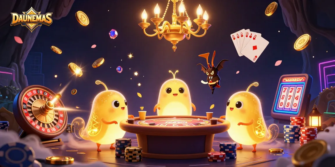 Experience thrilling games at DAUNEMAS casino with vibrant glowworms lighting up the action.
