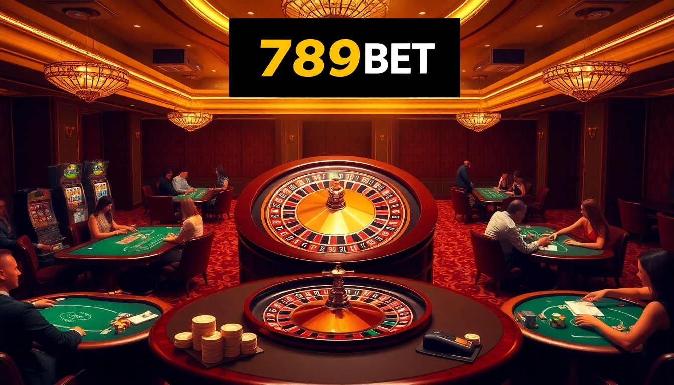 Experience thrilling gambling at 789BET with vibrant casino tables and exciting games.