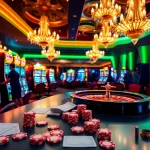 Players enjoying slot bonus opportunities in a vibrant casino setting with glowing machines.