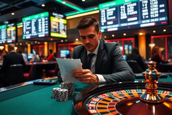 Engaging in soi keo nha cai strategies at a modern sports betting table with vibrant atmosphere.