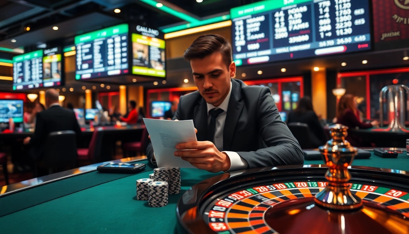 Engaging in soi keo nha cai strategies at a modern sports betting table with vibrant atmosphere.