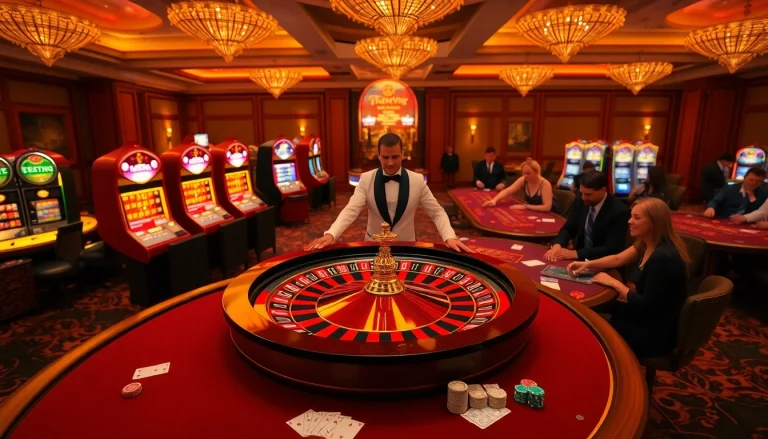 Experience the excitement of gambling at https://urr88.com/ with dynamic casino tables and colorful slot machines.