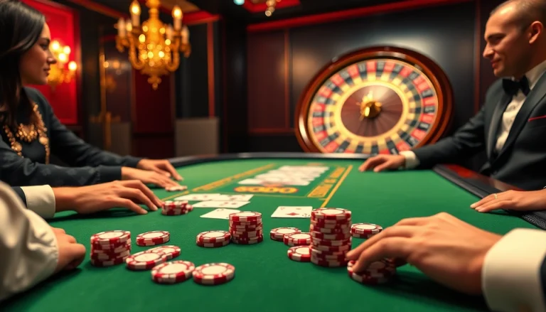 Experience the thrill of SODO Casino poker at a luxurious table with vibrant chips and cards.