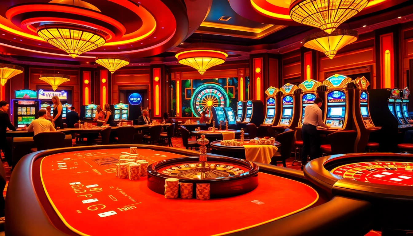 Rasakan sensasi kemenangan di kasino mewah dengan meja permainan yang berfokus pada Datuk Win dan pemain yang tenggelam dalam permainannya.