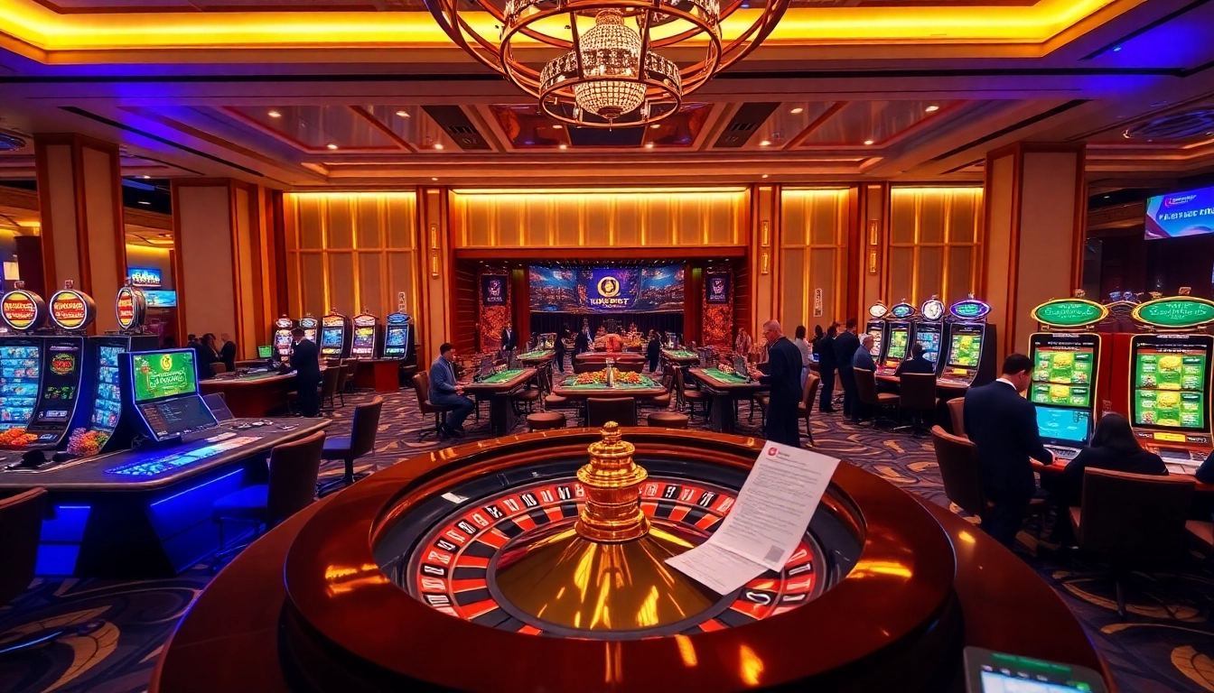Cổng Game DEBET offers an exciting casino experience with vibrant gaming tables and engaging atmosphere.