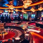 SODO66 casino scene showcasing poker chips and roulette wheel with a vibrant ambiance