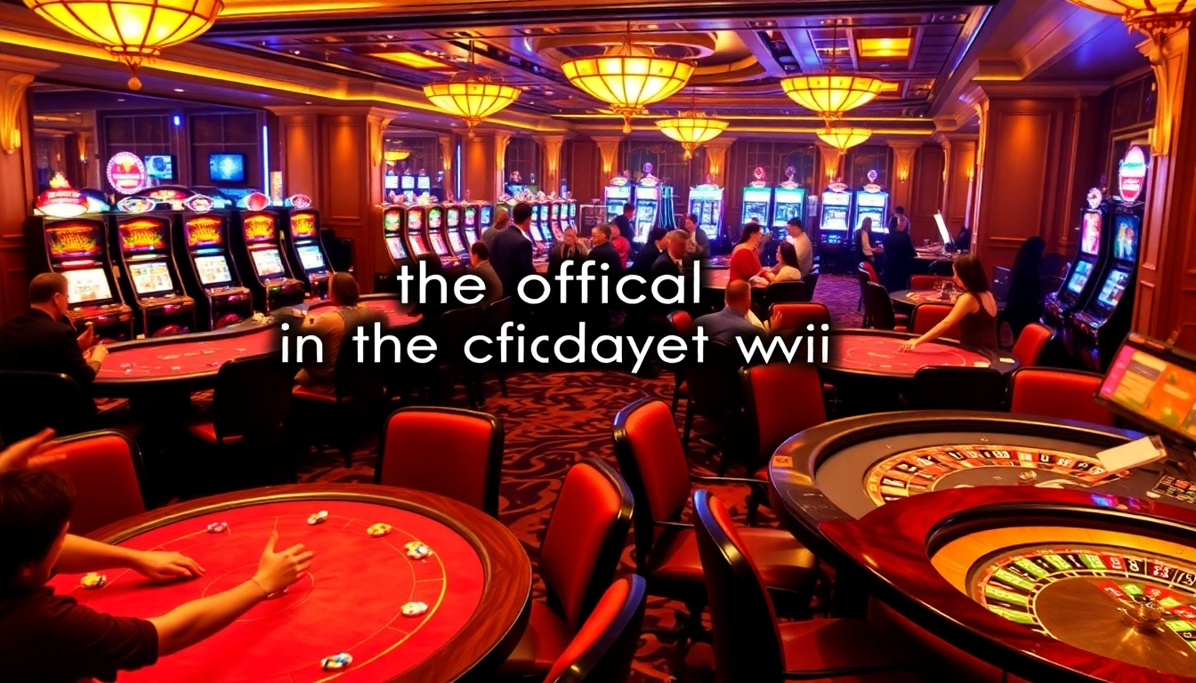 Experience the thrill of gaming at the official hidden wiki-inspired casino, featuring vibrant tables and excited players.