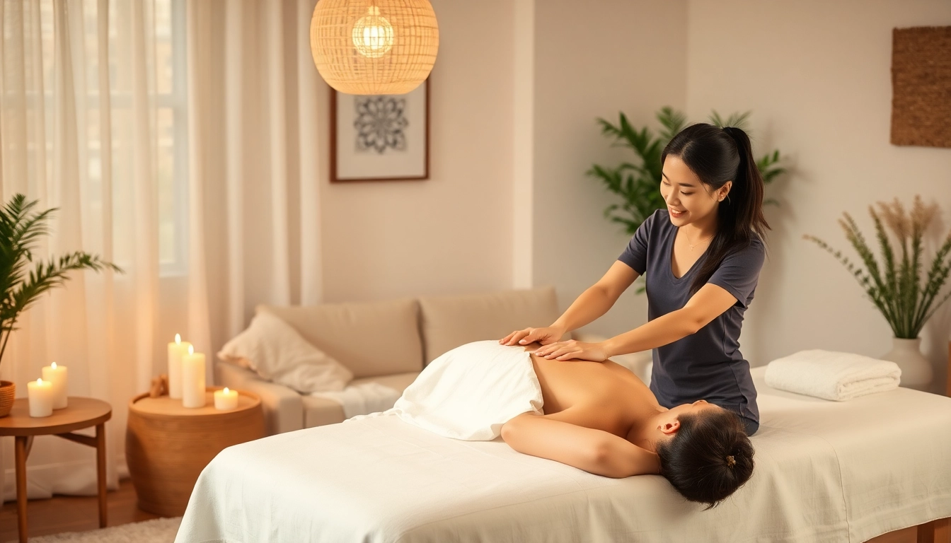 평택출장마사지 session with a professional Thai therapist in a soothing home setting.