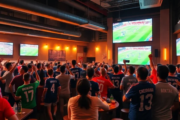 Lương Sơn TV live streaming brings together passionate football fans in a lively sports bar atmosphere.