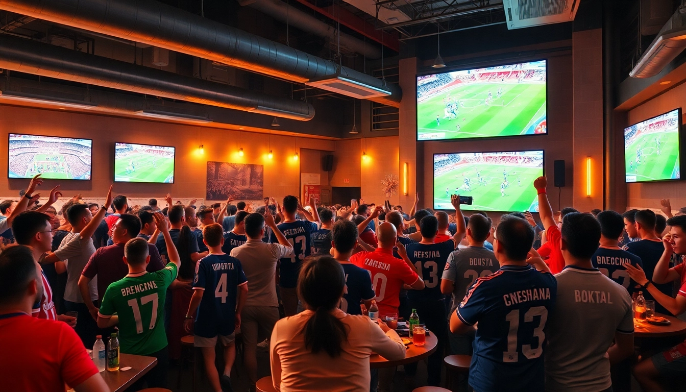 Lương Sơn TV live streaming brings together passionate football fans in a lively sports bar atmosphere.