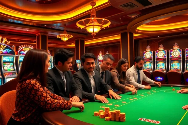 Exciting poker gameplay at situs 11 casino with vibrant chips and strategic bets.