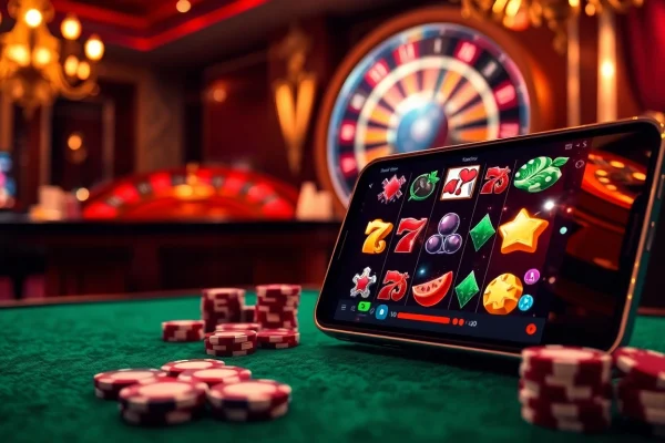 Mainkan permainan menarik di antarmuka apk slot dengan visual kasino yang hidup dan mesin slot yang mendebarkan.