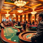 Experience the excitement of Evolution Live with professional dealers in a luxurious casino setting.